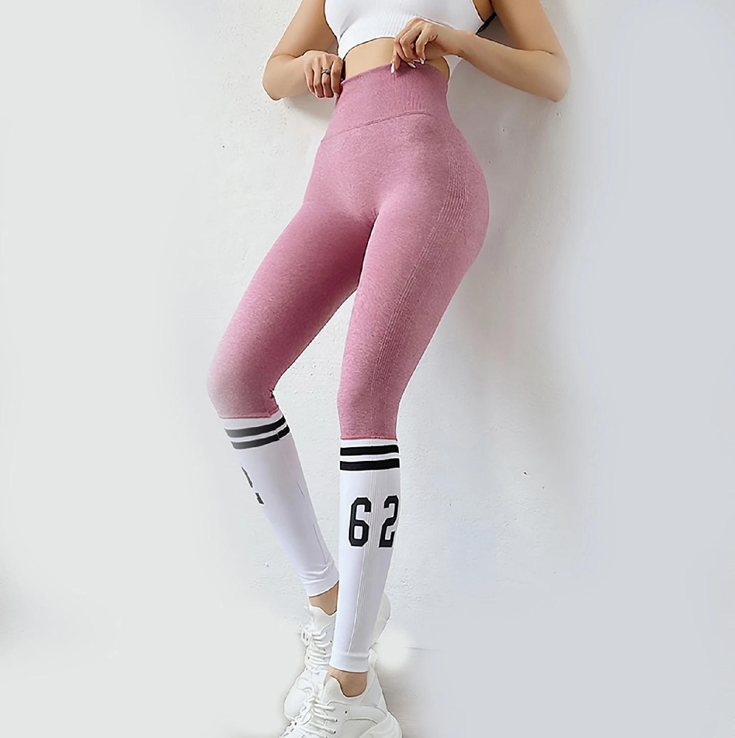 Top Resistance Large Size Female Leggings Casual Compression Fitness Ladies Workout High Waist Long Leggings Wholesale