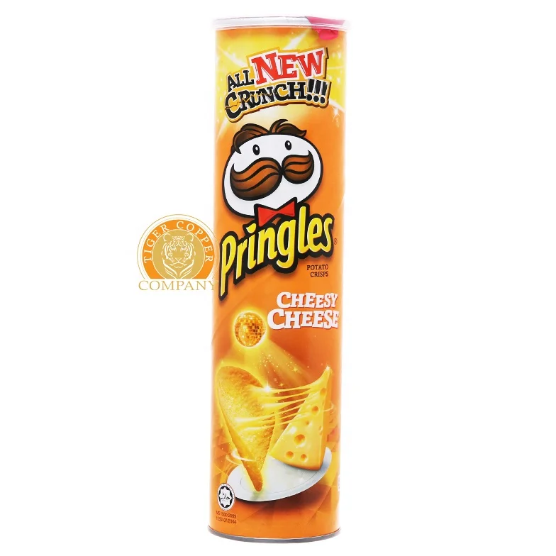 PRINGLES POTATO CRISPS CHEESY CHEESE 147G