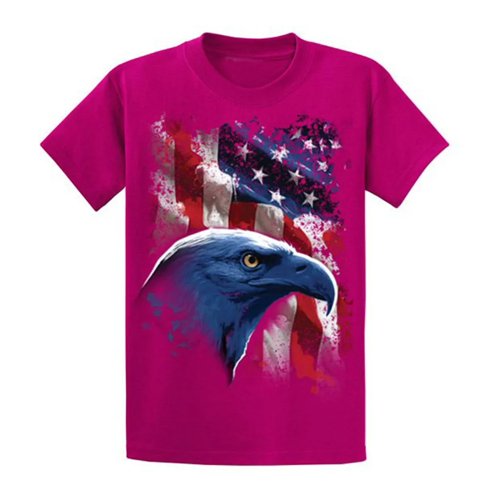 American Patriotic USA Eagle in Front of American Flag T-shirt
