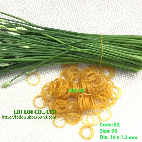 BEST selling Natural Rubber bands use for Agricultural like Green onion, Chives, Asparagus... and more Vegetables Food grade