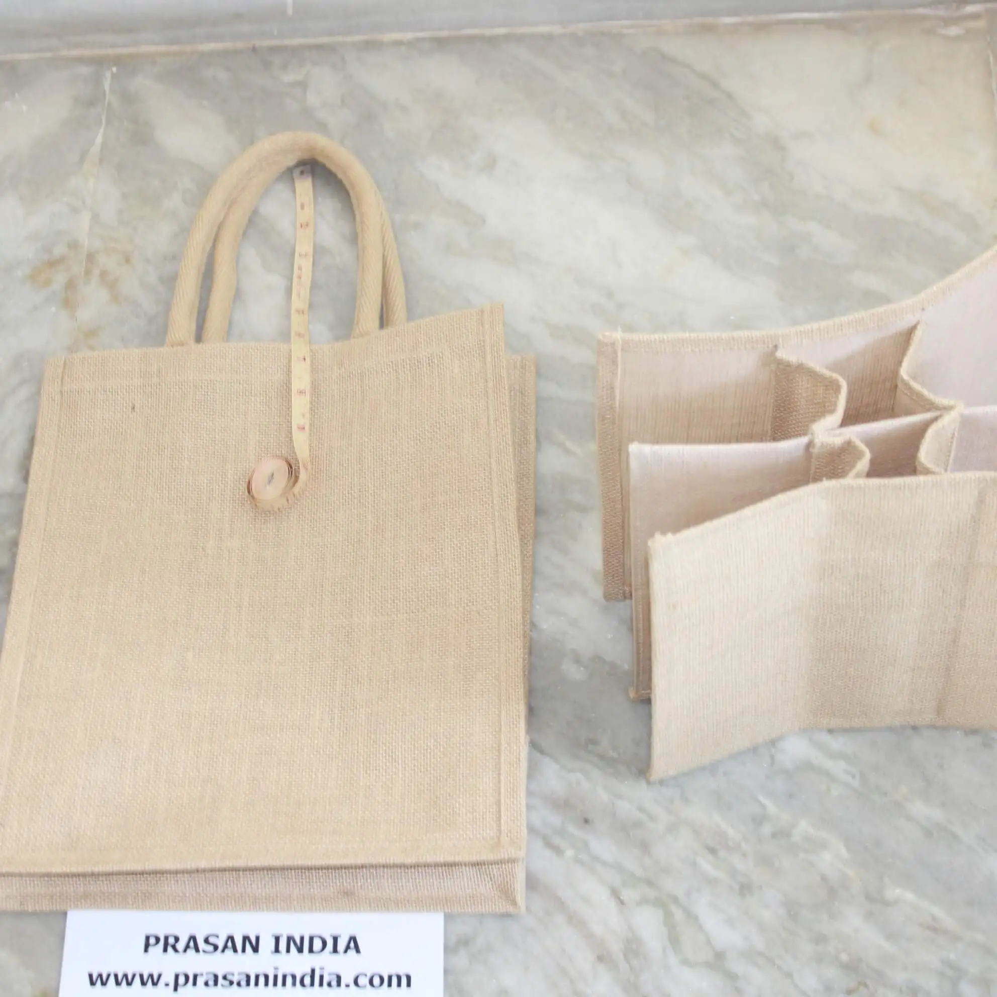 six bottle bag for carrying bottle of 1.5 liters made in high quality jute