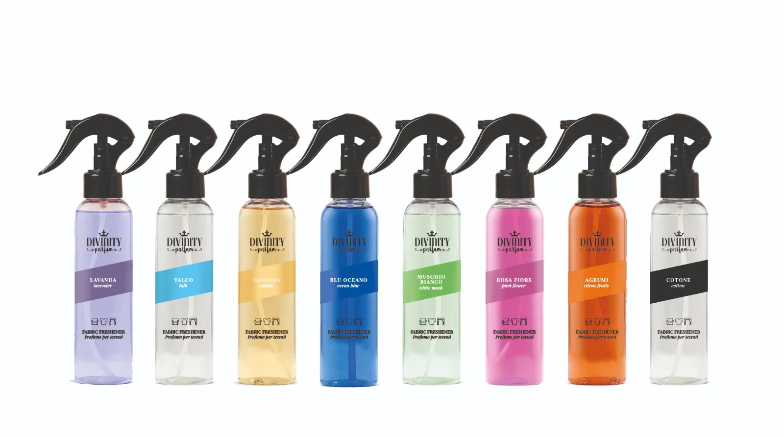 Top quality Ocean blue textile spray for laundry fragrance made in Italy 250ml wholesale