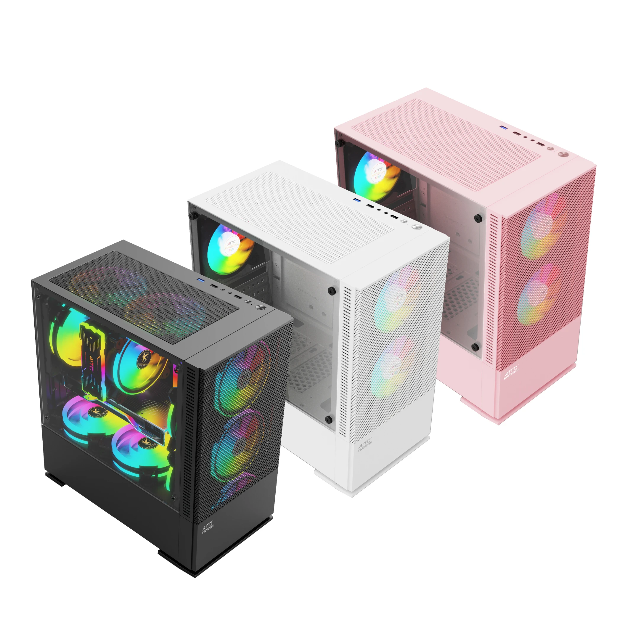 Gaming PC Case with ARGB cooling fan