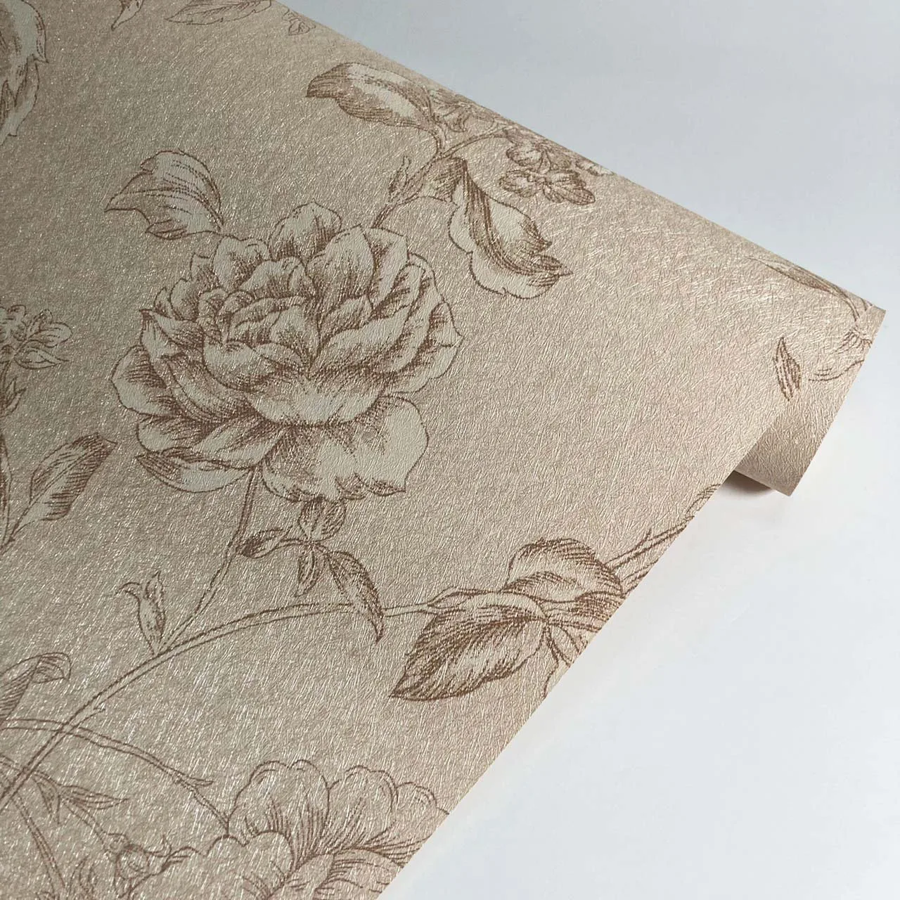 Romantic baroque postmodern country flower sketch hand-painted beautiful noble bedroom restaurant design PVC Wallpaper DECOR