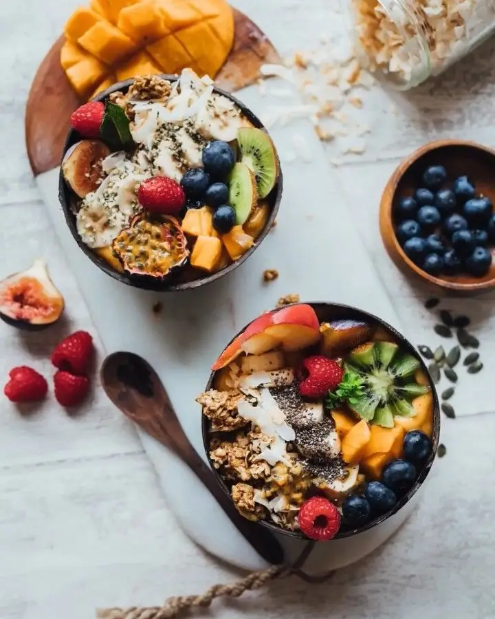 Кокосовые чаши чаша для смузи и ложка из асаи подарок натуральный лак ручной работы с кокосовым маслом