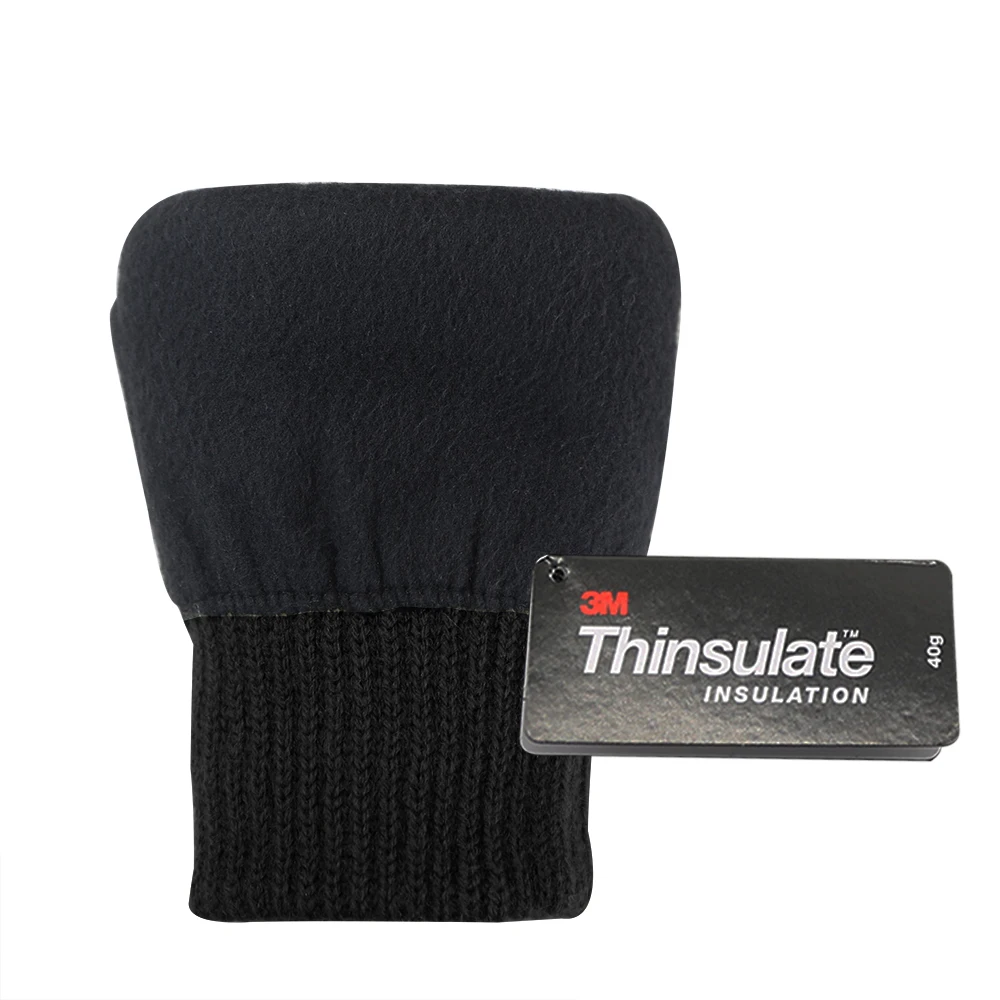 Черные двухслойные шерстяные вязаные перчатки Thinsulate Liner защитные рабочие для строительства морозильной камеры