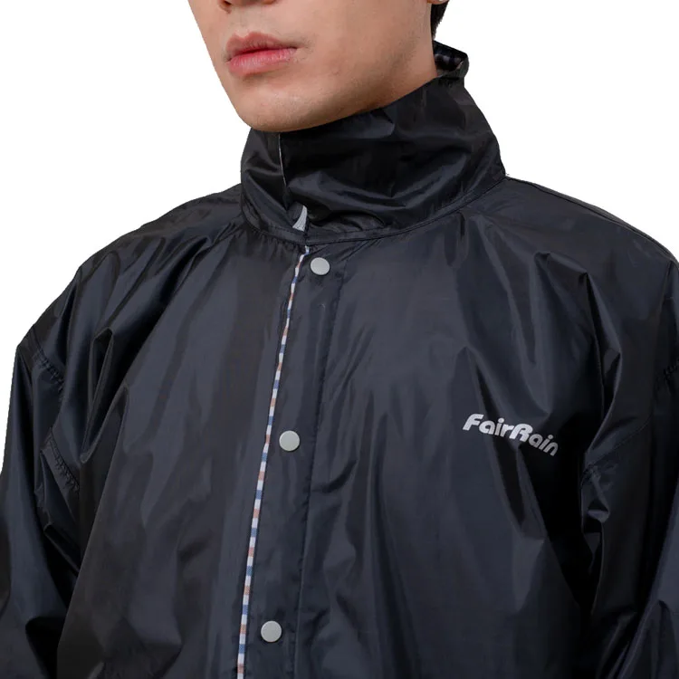 Waterproof pvc coated polyester rainsuit clothes