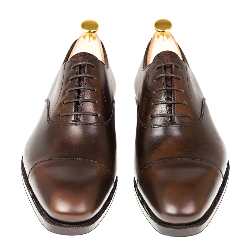 Toe Oxford Shoes, Men Genuine Leather Hand Made Top Quality Shoes, Classy Genuine Leather Shoes