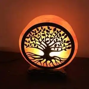 Гималайская соляная лампа изготовленная в круглой форме с индивидуальным дизайном техника резьбы по дереву украшение дома ценам