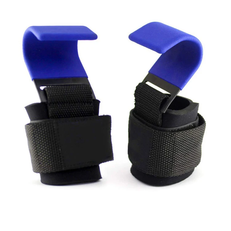 Men Women Bodybuilding Power Weight Lifting Hooks Pull Ups dead-lift customized Weightlifting Grip Wrist Straps