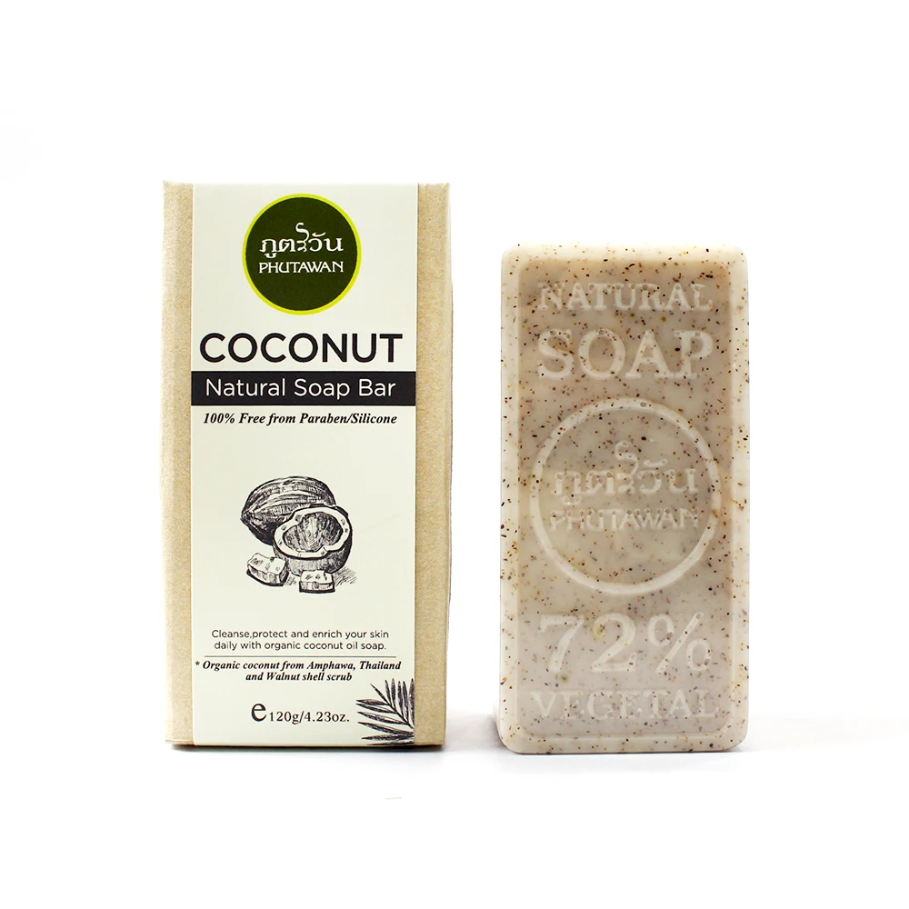 Высокое качество, органическое кокосовое натуральное мыло, 120 г, изготовлено из Таиланда, оптовая продажа, собственный бренд