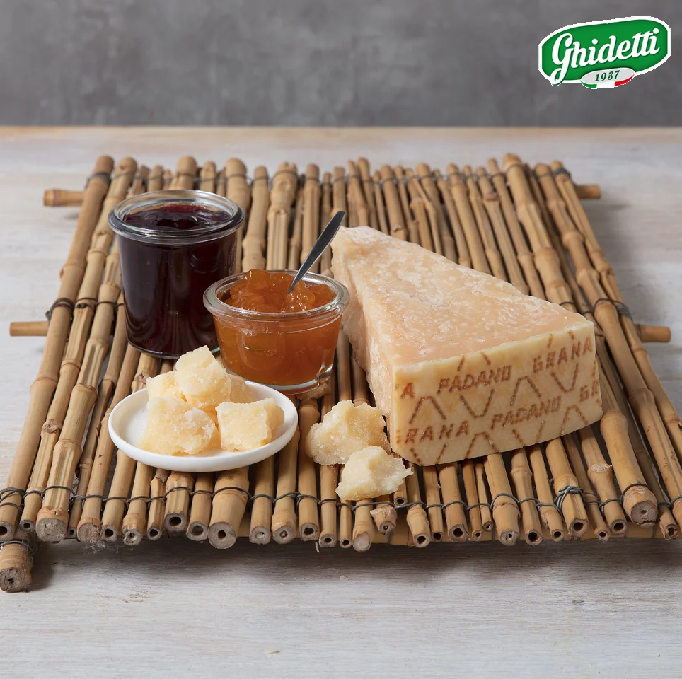 Высшее качество итальянская сморщенная твердая Сырная Грана Padano PDO 1/32 идеально подходит для любых тарелок макаронных