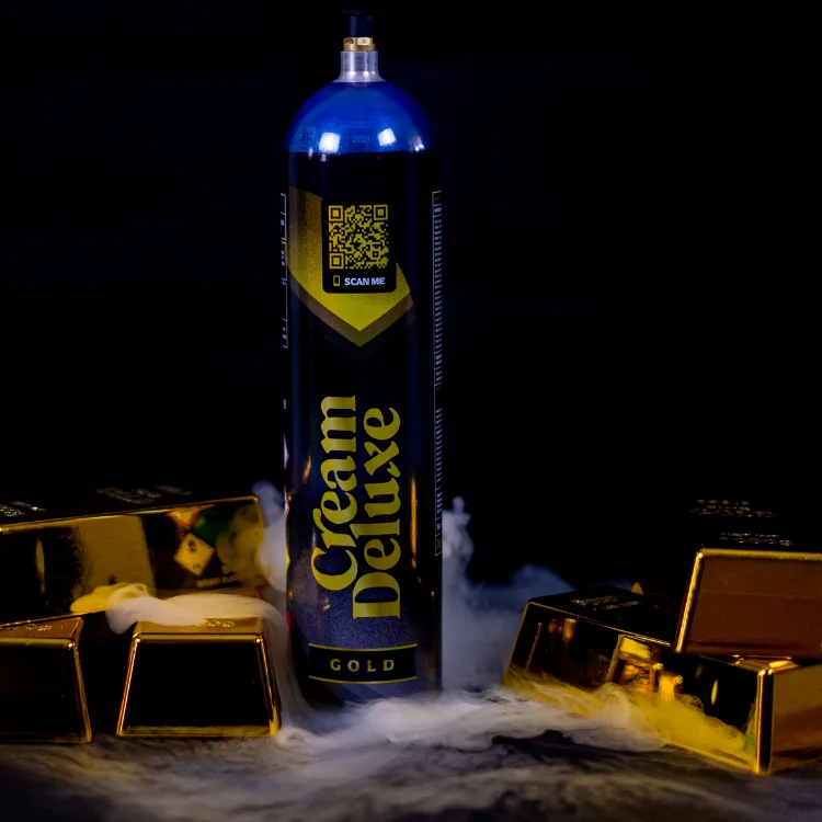 Top Listed European Supplier of Cream Deluxe Gold 615g Cream Charger at Nominal Price