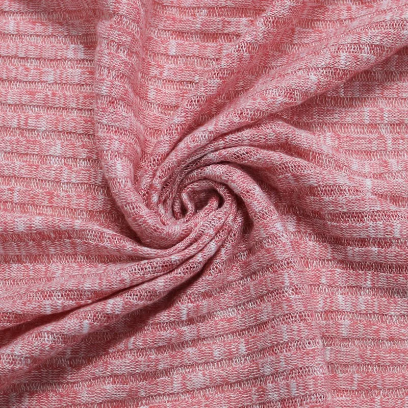 Coral Sum 8x4' Rib Sheer Open Knit Rayon Poly Rib Knit Fabric- Style 634