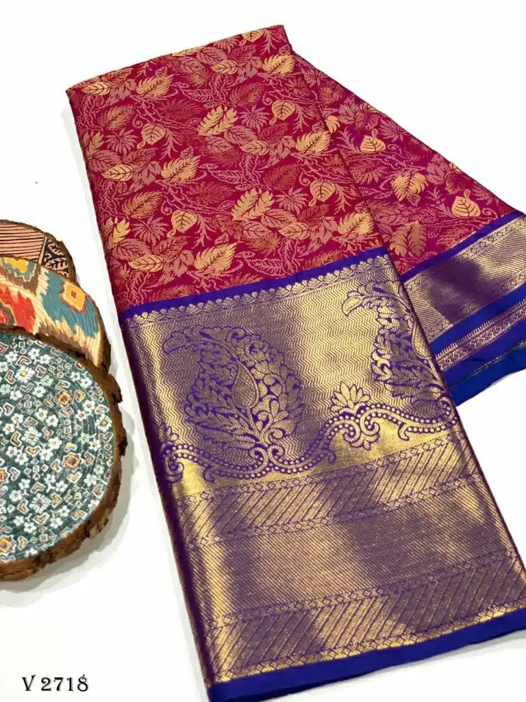 Pure Banarasi Silk Saree in Pure Zari Weaving With Banarasi Blouse Piece