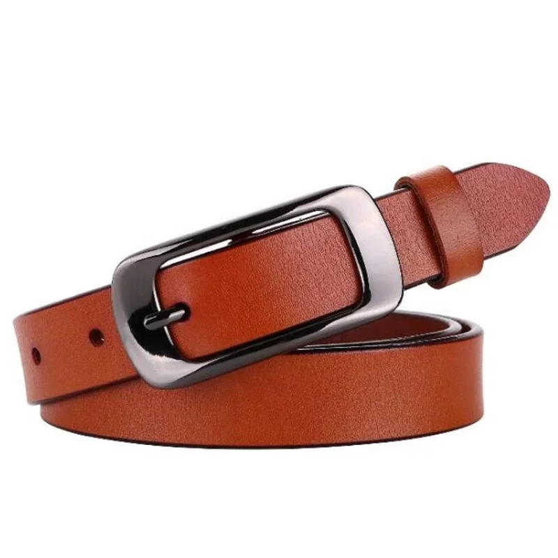 Classical line belt with dark color 35mm men leather belt