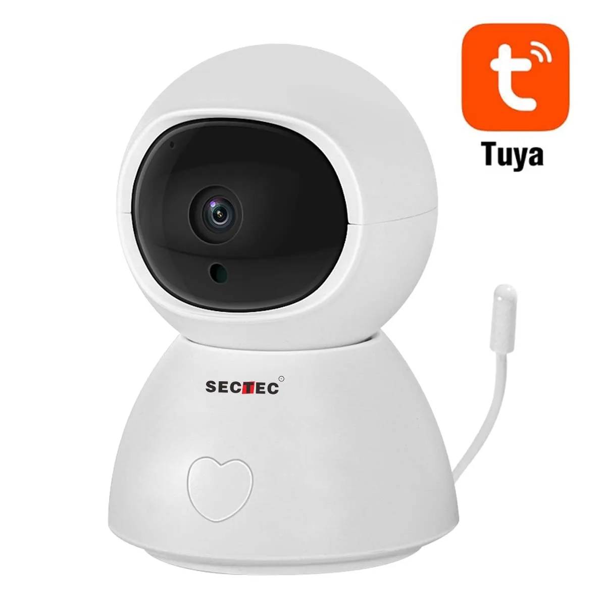 Sectec HD 1080P Smart Home Security Wireless Wifi CCTV Temperature Monitoring Lullabies TUYA Baby Monitor Camera
