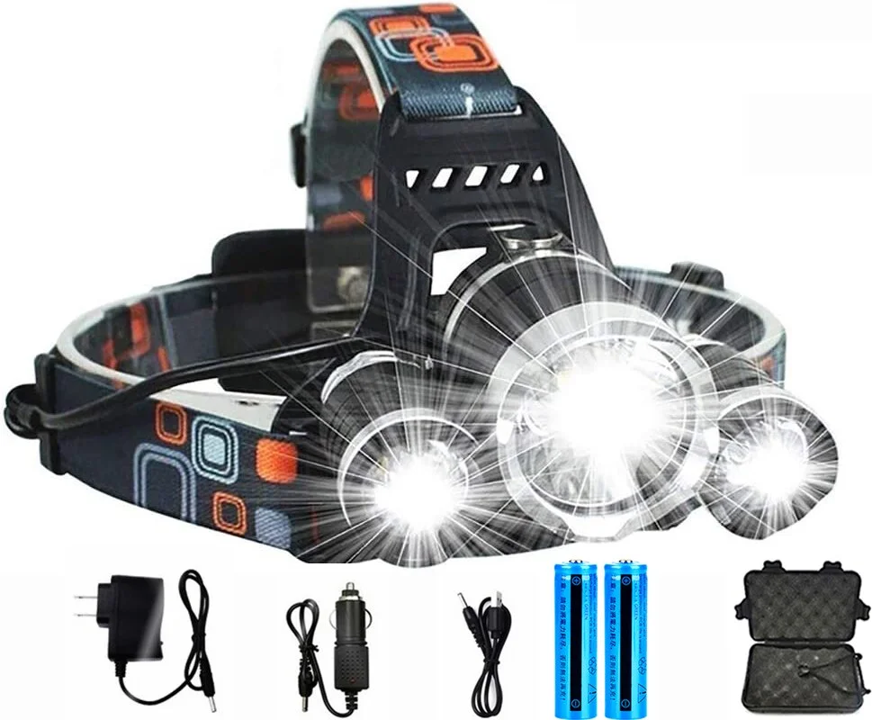 USB Rechargeable LED Head Lamp Ultra Bright Head Flashlight for Adults Camping Outdoors Hard Hat Work Zoomable