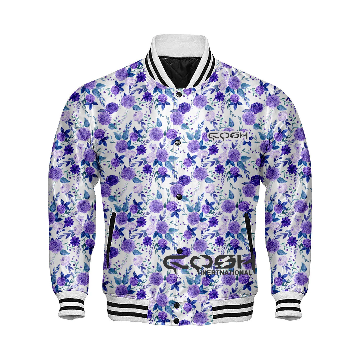 Best Selling Digital Printed Satin Sports And Team Wear Baseball jacket Long Sleeve Windproof Bomber Jacket Vendor From Pakistan