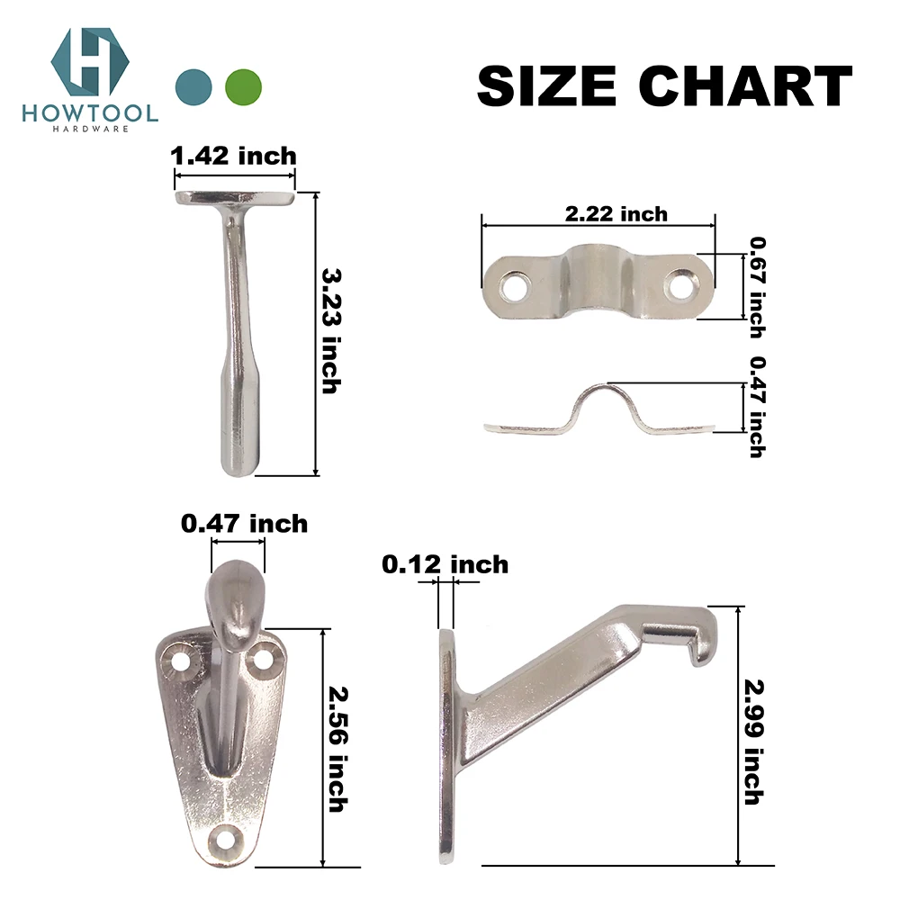 Heavy Duty Solid Stair Handrail Bracket Customize Available L001-PE | HOWTOOL