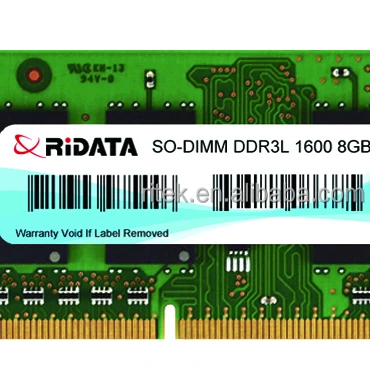 
RiDATA memory modules are suitable for desktop computers and notebooks DDR3L 