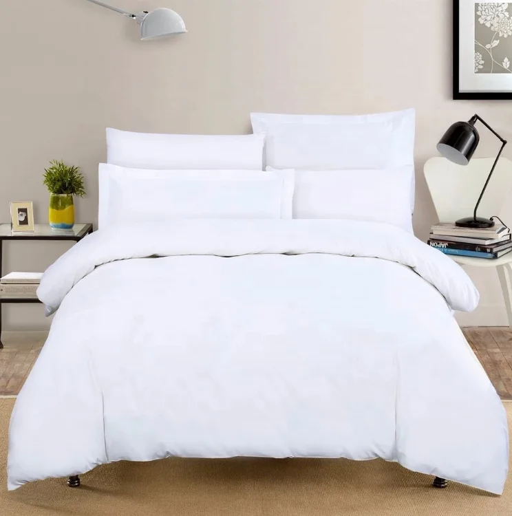 100 % cotton 280cm width 200TC plain white cotton percale fabrics for bed sheets hotel