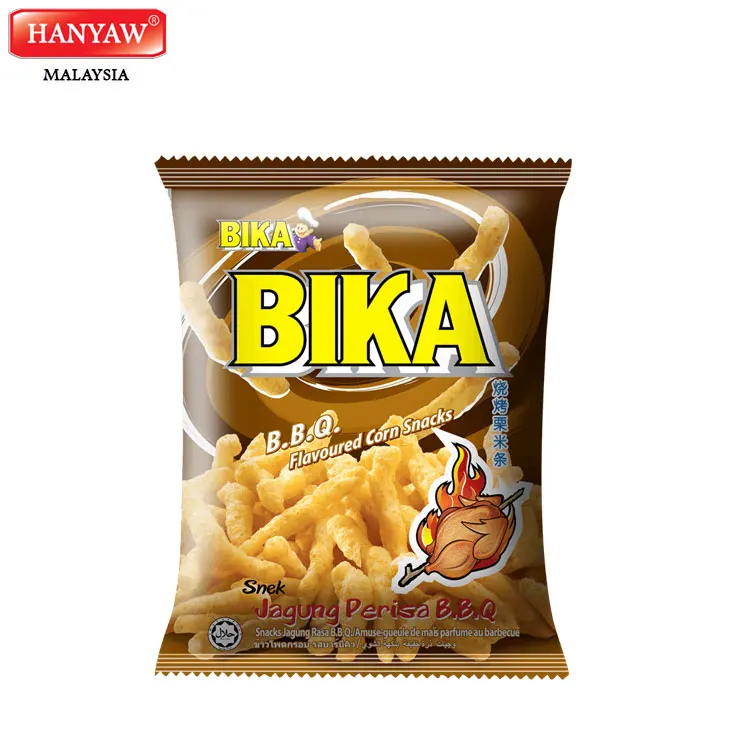 [Malaysia] Fast Shipping + Halal Certified Bika BBQ Flavoured Corn Snacks ( 10 pcs x 6 Bags x 70g / Ctn )