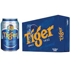 Оптовая продажа пивного пива Tiger Beer 330 мл x 24 банки из
