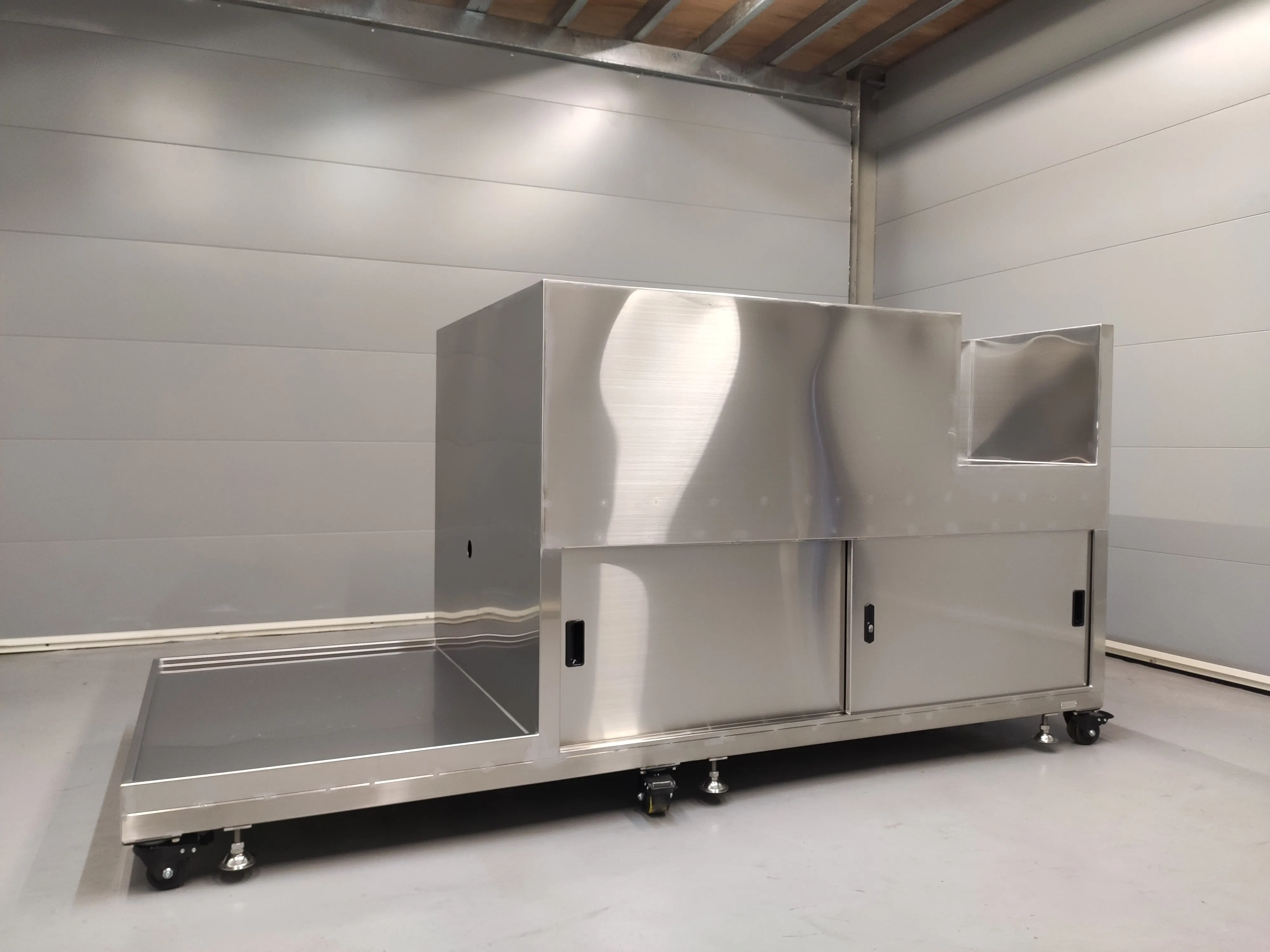 Canteen stainless steel tableware storage cabinet