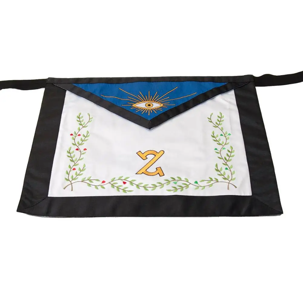 Masonic Apron and Collar Set Embroidery Satin Scottish Rite degree Crafts Badges from Pakistan