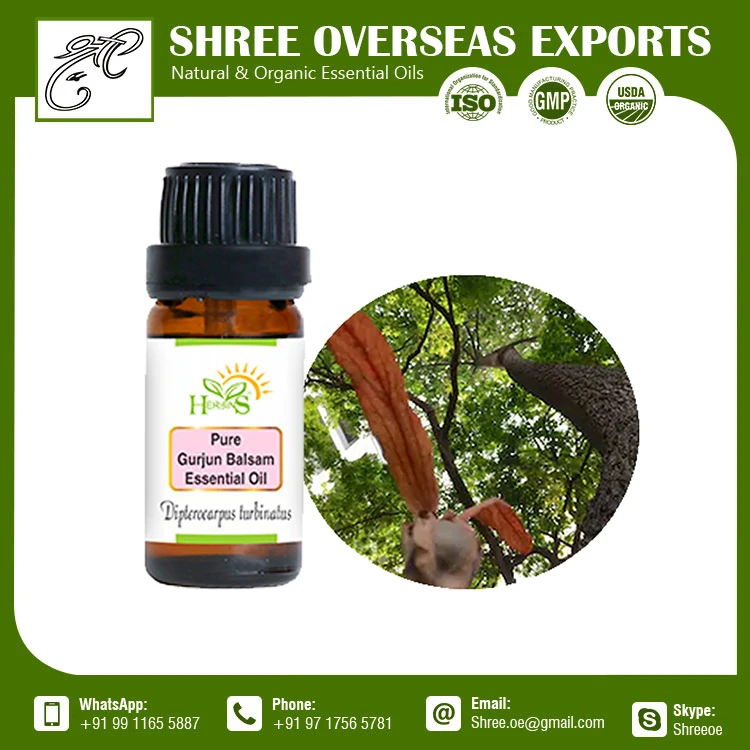 GMP Certified Pure Organic Gurjan Essential Oil