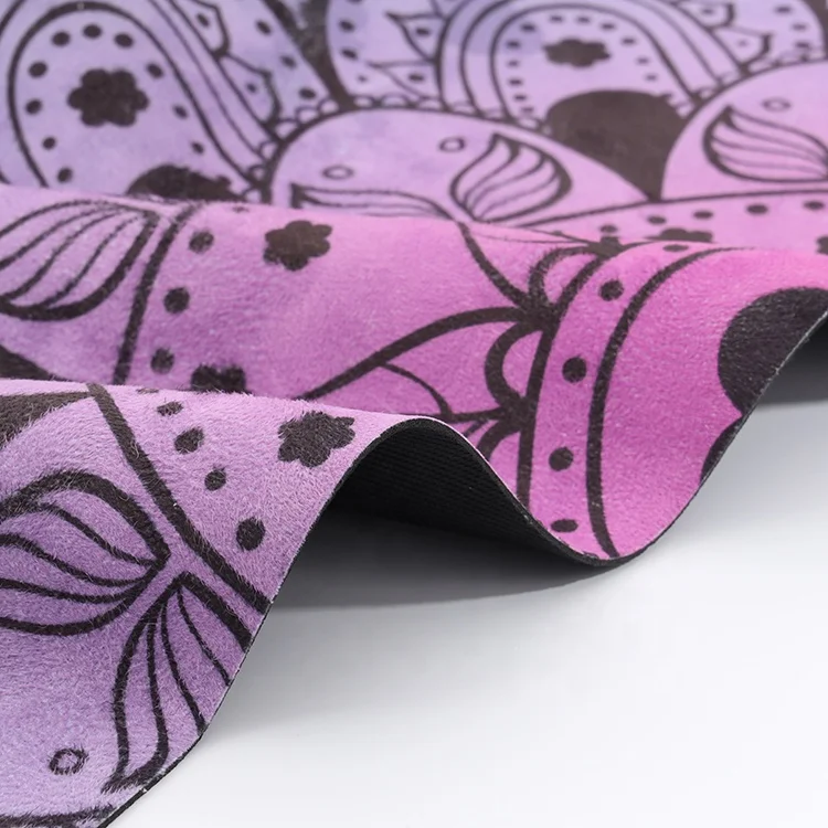 Eco Friendly Wholesale China Suede Natural Rubber Yoga Mat With Carrying Strap