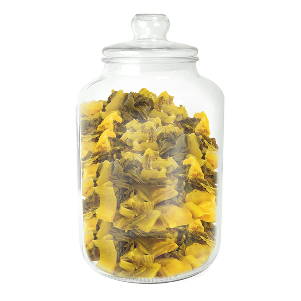 HNA Large Big Jumbo 10 Liter Airtight Clear Canning Glass Container for Food Storage