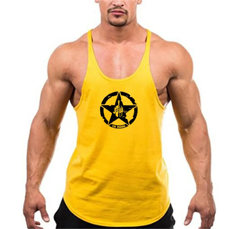 Professional Bodybuilding stringer tank top Mens Cotton Gym sleeveless shirt men Fitness Vest Running Singlet workout tanktop