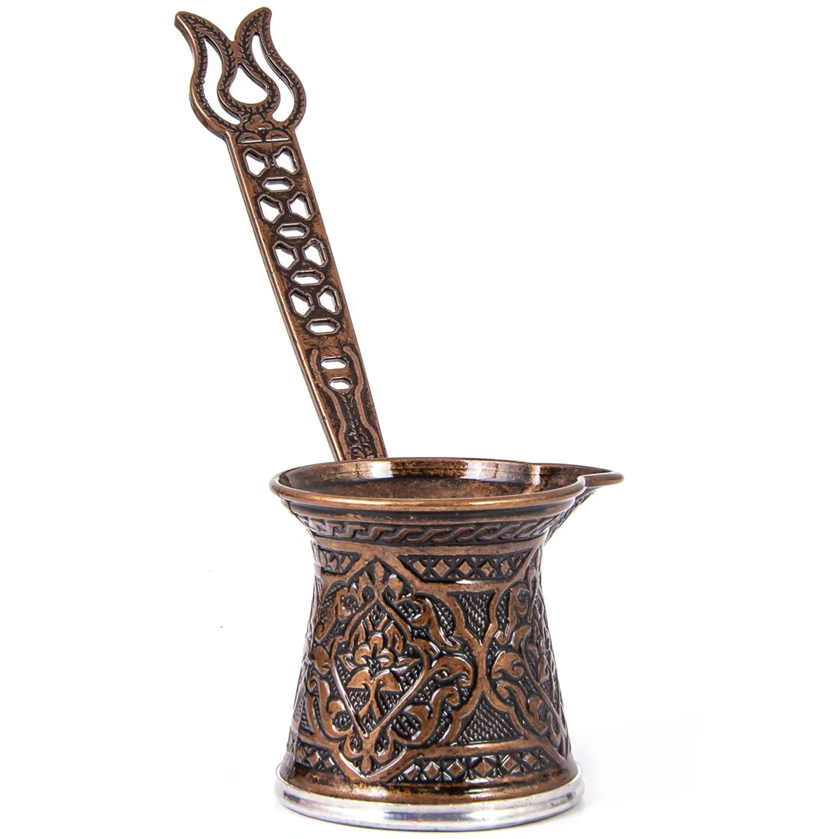 Rustic Traditional Turkish Coffee Pot Set of 3