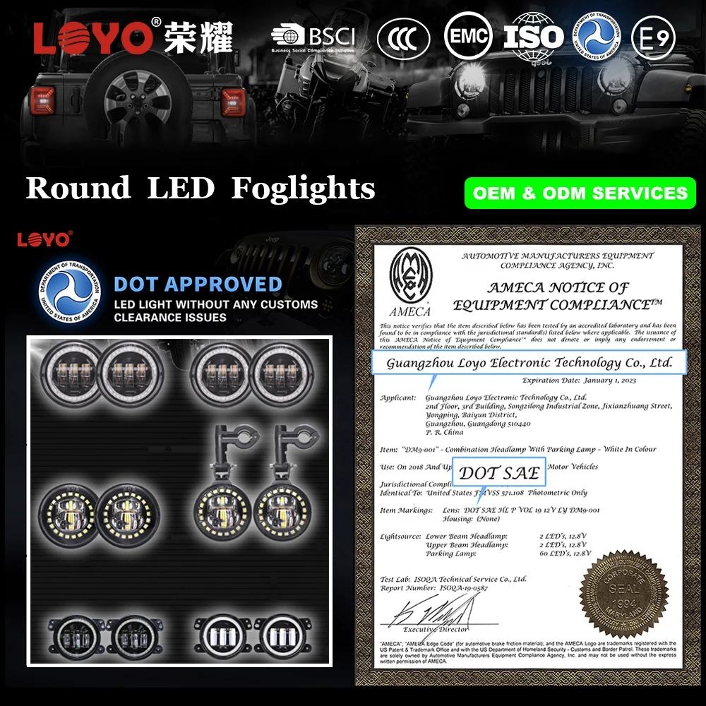 50W 4 Inch Yellow White Color Off Road Car Laser Fog Light Motorcycle,12V 24V Spot Beam Led Fog/Driving Lights