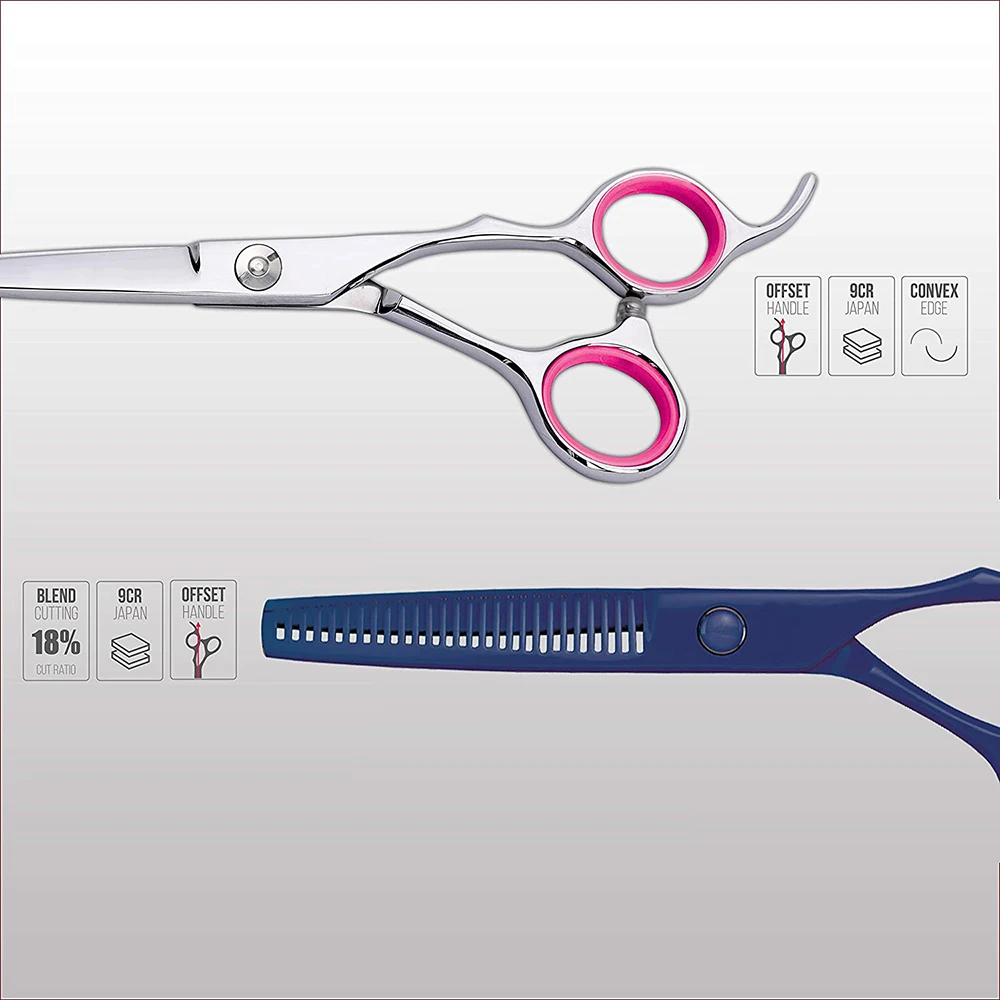 Hot Sale Barber hair Thinning abd hair cutting Barber Scissors Set For Sale with Pu leather case