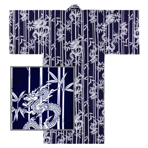yukata a casual kimono towel material ONSEN dress Terry Bathrobe 100% Cotton Platinum Small / Medium