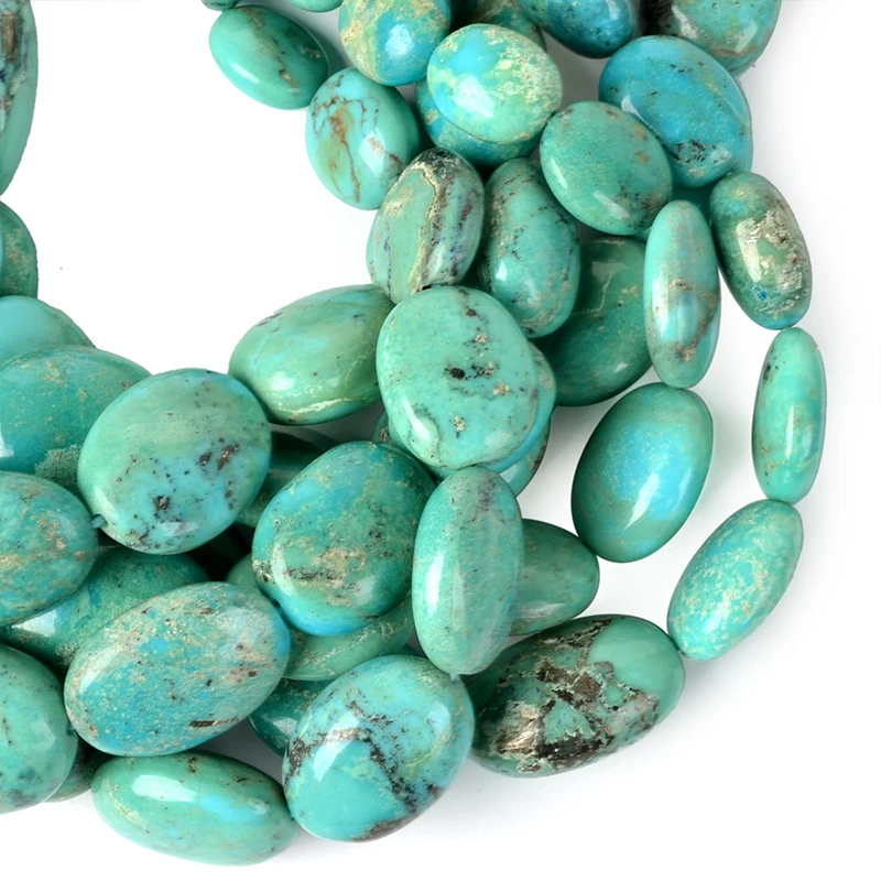 Оптовая продажа, натуральные Аризоны, бирюза, гладкие овальные бусины, бирюза, простые бусины из драгоценных камней