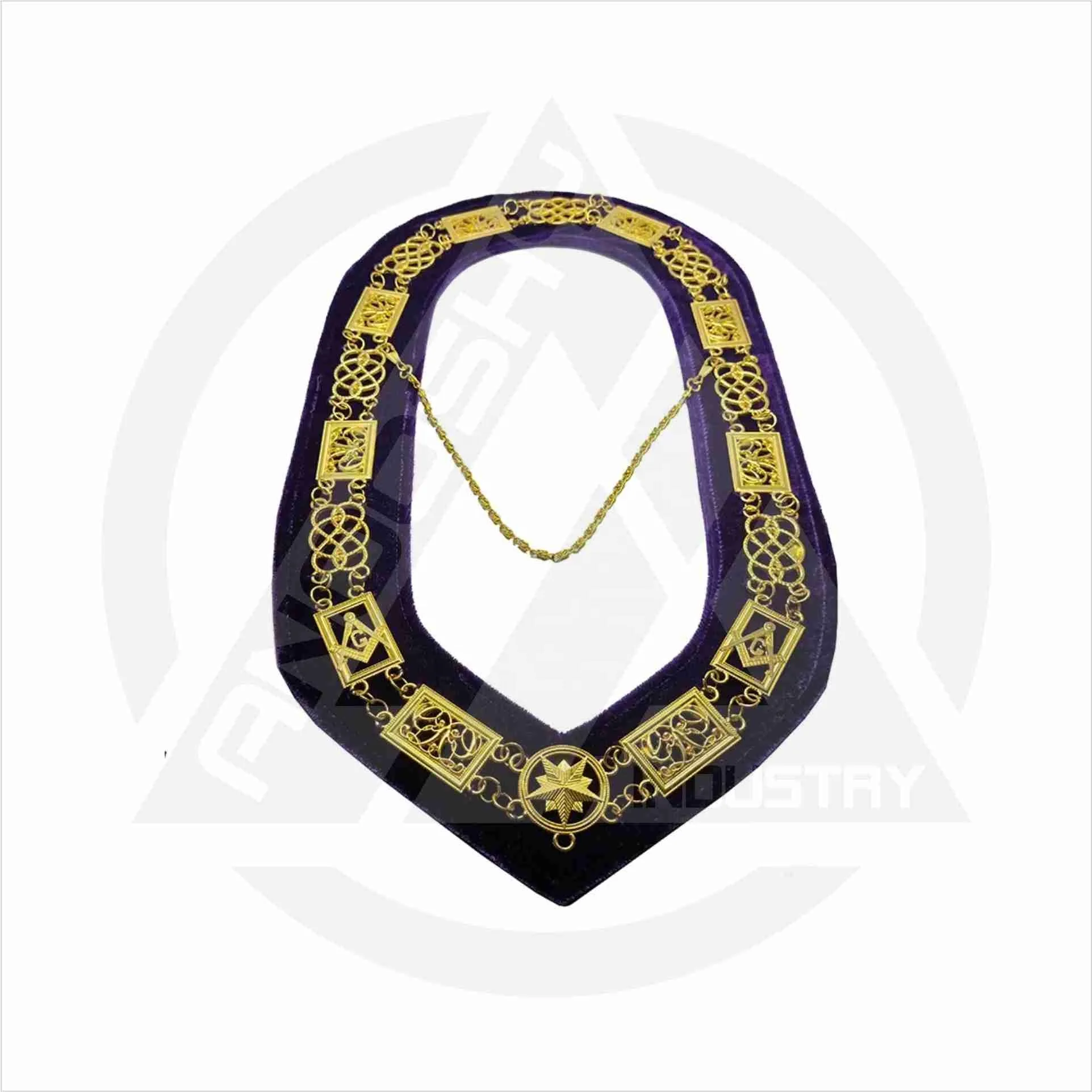 High Quality Masonic Regalia Free Masonry Chain Collar Custom Design Style OEM Per Demand