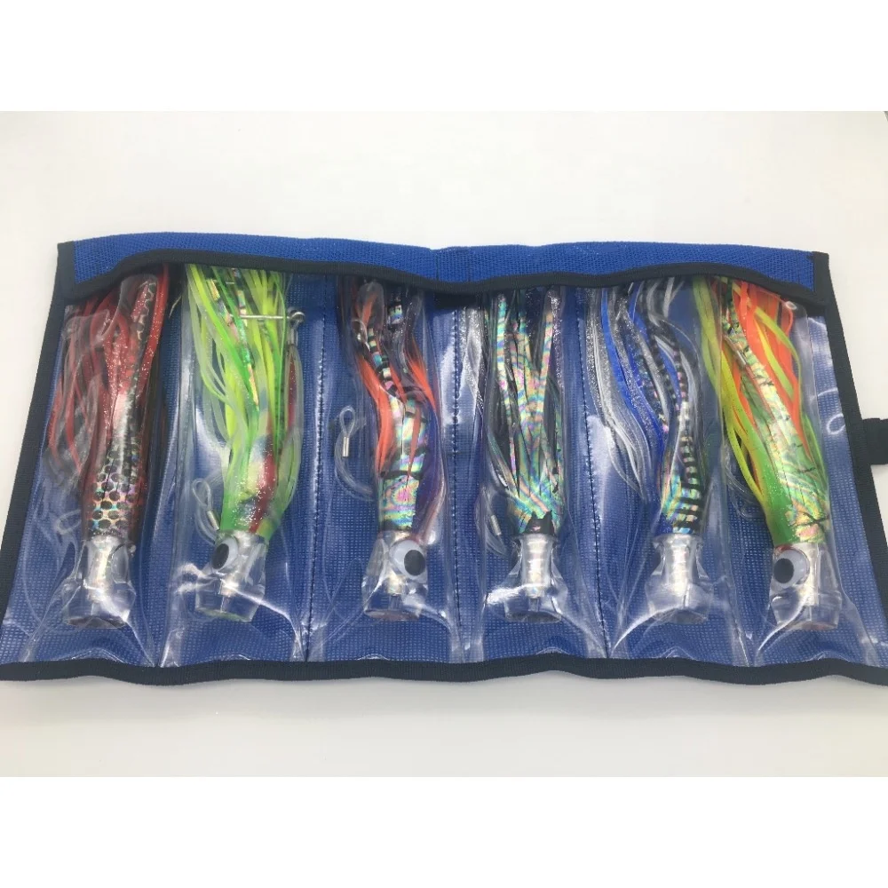 Boat Fishing Lure rigged with hooks in fishing bags Octopus Skirt trolling fishing equipment wholesales
