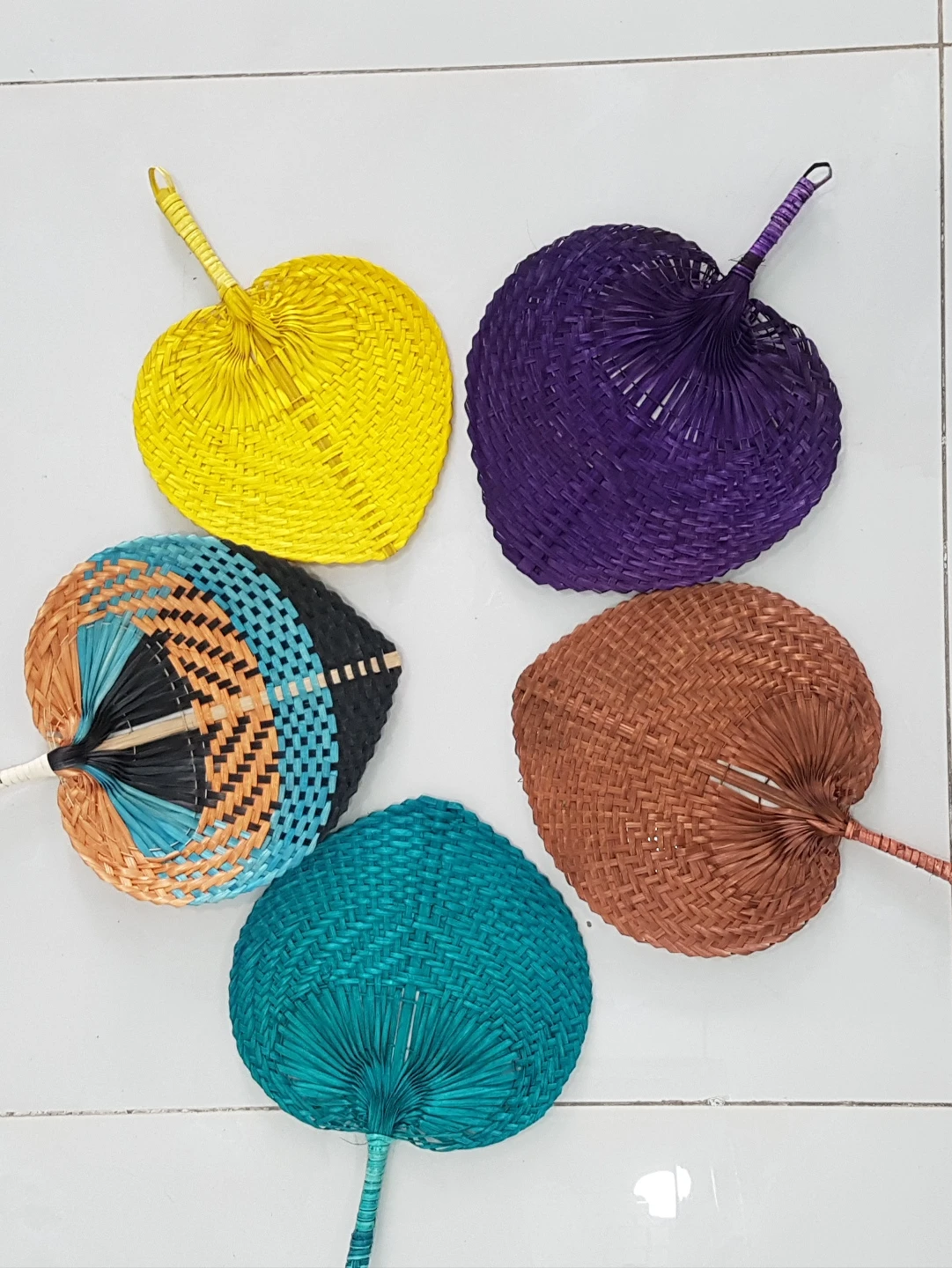 Hand Fan Bamboo Handmade Paint Palm Fan