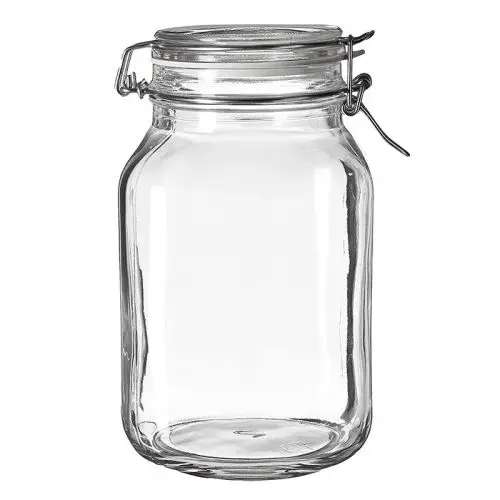 Hot Sale Empty 3.5 Glass Jar Glass Storage Jars With Airtight Locking Clamp Lid Premium Quality Wholesale Prices Customized Bulk