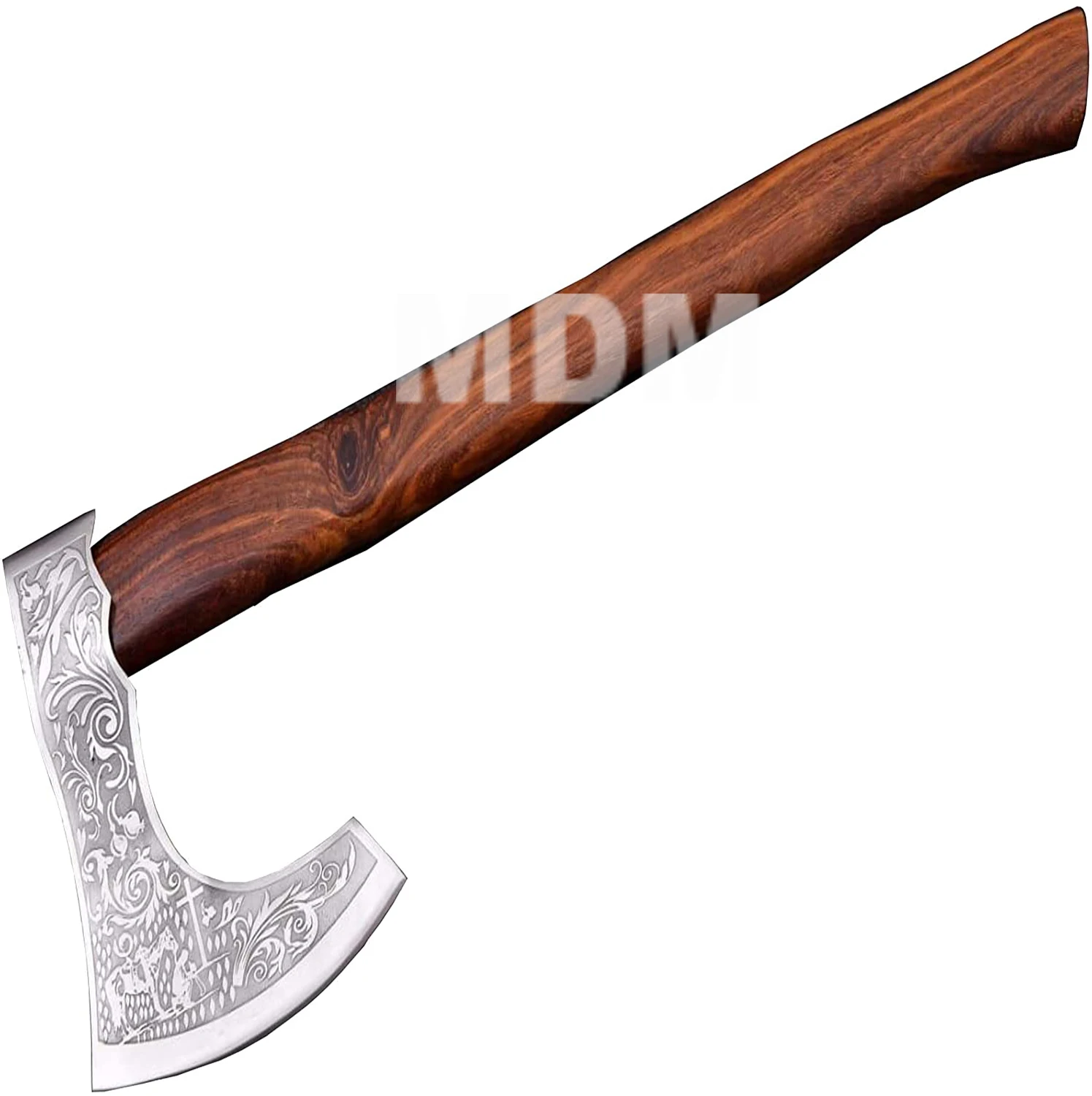 Viking Axe-изготовленный на заказ великолепный топор из нержавеющей стали-ручка цельного розового дерева с кожаным футляром