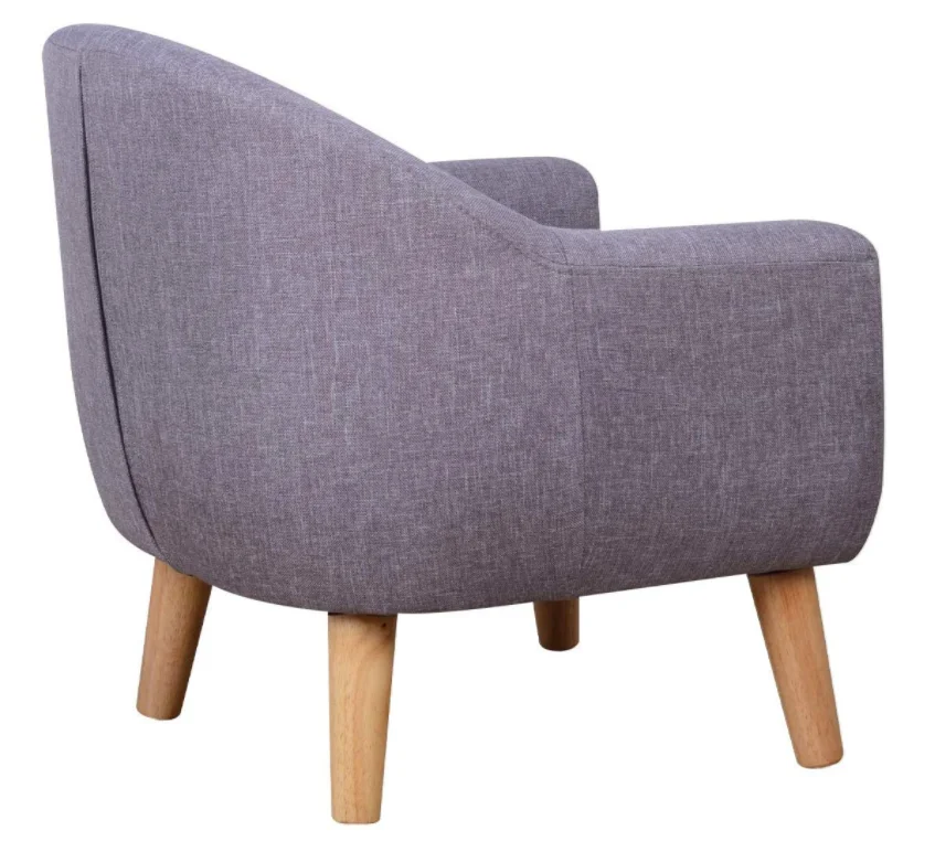 
Durable Single Upholstered Kids Mini Sofa and Chair with Wooden Frame and Linen Fabric, Ideal Children Seat for Children Gift 