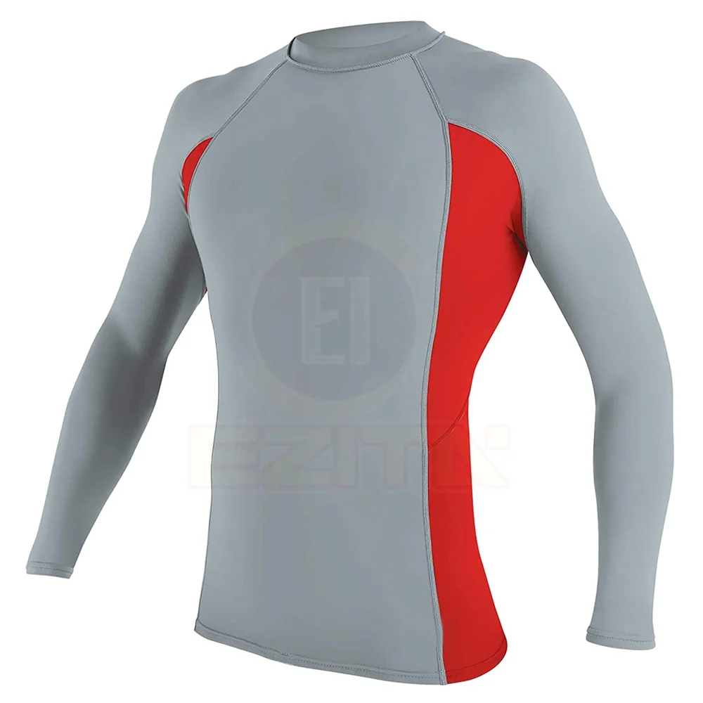 
Custom Logo Sublimation Printed Shirts Long Sleeve Rash Guard For Men 