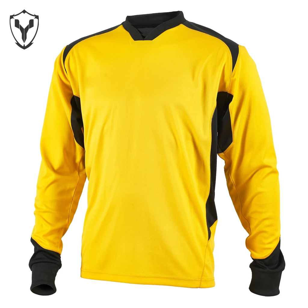 Custom Team Name Number Digital Printed Hot Sale Top Quality Sublimation Round Neck Long Sleeve Soccer Goalkeeper Jersey For Men