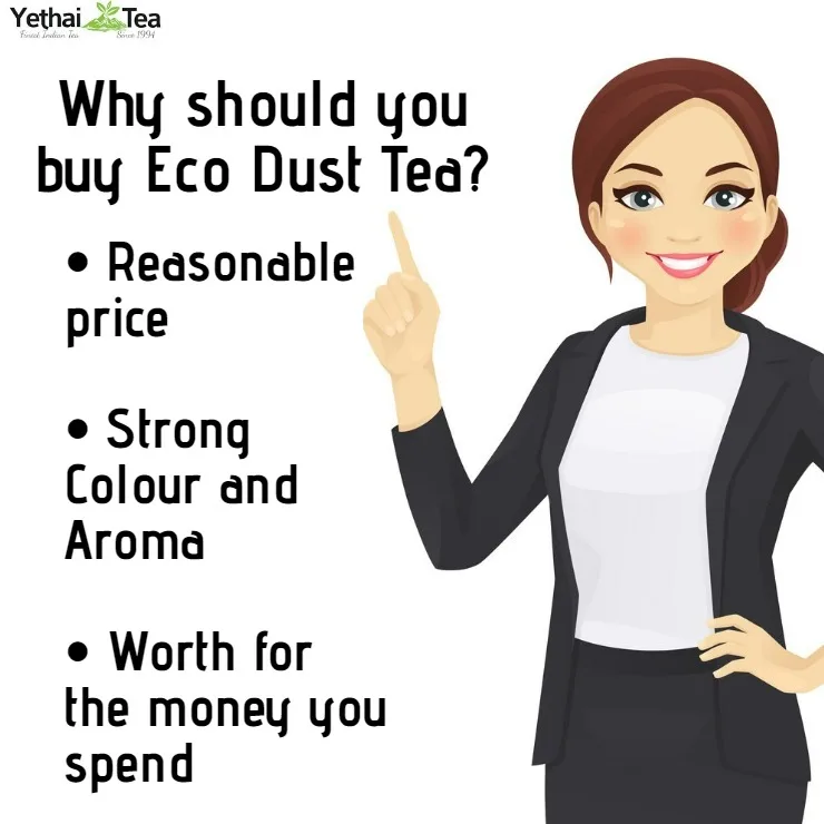 Good Quality Low Price India Factory Direct Sale CTC Black  Dust Tea Leaves Loose Bulk Packing Organic
