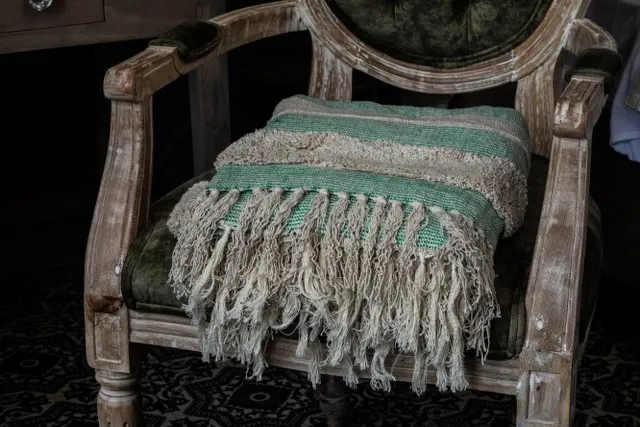 Bohemian Hand Tufted Cotton Throw Blanket Picnic Throw Ethnic Decor Sofa Throws