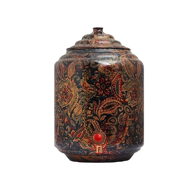 Unique Stylish shiny finishing texture Pure Copper Dispenser Kitchen Free Standing Cold Water Storage Tank